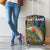 Rainbow Trout Fishing Luggage Cover with Camouflage Reeds and Forest Background in Nature-Inspired Colors - Wonder Print Shop