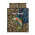 Rainbow Trout Fishing Quilt Bed Set with Camouflage Reeds and Forest Background in Nature-Inspired Colors - Wonder Print Shop