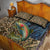 Rainbow Trout Fishing Quilt Bed Set with Camouflage Reeds and Forest Background in Nature-Inspired Colors - Wonder Print Shop