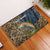 Rainbow Trout Fishing Rubber Doormat with Camouflage Reeds and Forest Background in Nature-Inspired Colors - Wonder Print Shop