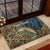 Rainbow Trout Fishing Rubber Doormat with Camouflage Reeds and Forest Background in Nature-Inspired Colors - Wonder Print Shop