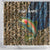 Rainbow Trout Fishing Shower Curtain with Camouflage Reeds and Forest Background in Nature-Inspired Colors - Wonder Print Shop