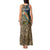 Rainbow Trout Fishing Tank Maxi Dress with Camouflage Reeds and Forest Background in Nature-Inspired Colors - Wonder Print Shop