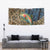 Rainbow Trout Fishing Tapestry with Camouflage Reeds and Forest Background in Nature-Inspired Colors - Wonder Print Shop