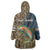 Rainbow Trout Fishing Wearable Blanket Hoodie with Camouflage Reeds and Forest Background in Nature-Inspired Colors - Wonder Print Shop