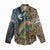 Rainbow Trout Fishing Women Casual Shirt with Camouflage Reeds and Forest Background in Nature-Inspired Colors - Wonder Print Shop