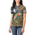 Rainbow Trout Fishing Women Polo Shirt with Camouflage Reeds and Forest Background in Nature-Inspired Colors - Wonder Print Shop