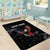 American Eagle Bowling Area Rug with Distressed Flag and Grunge Pattern in Red White and Blue - Wonder Print Shop