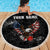 American Eagle Bowling Beach Blanket with Distressed Flag and Grunge Pattern in Red White and Blue - Wonder Print Shop