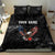 American Eagle Bowling Bedding Set with Distressed Flag and Grunge Pattern in Red White and Blue - Wonder Print Shop