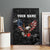 American Eagle Bowling Canvas Wall Art with Distressed Flag and Grunge Pattern in Red White and Blue - Wonder Print Shop