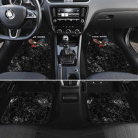 American Eagle Bowling Car Mats with Distressed Flag and Grunge Pattern in Red White and Blue - Wonder Print Shop