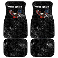 American Eagle Bowling Car Mats with Distressed Flag and Grunge Pattern in Red White and Blue - Wonder Print Shop