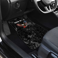 American Eagle Bowling Car Mats with Distressed Flag and Grunge Pattern in Red White and Blue - Wonder Print Shop