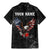 American Eagle Bowling Family Matching Mermaid Dress and Hawaiian Shirt with Distressed Flag and Grunge Pattern in Red White and Blue - Wonder Print Shop