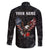 American Eagle Bowling Family Matching Puletasi and Hawaiian Shirt with Distressed Flag and Grunge Pattern in Red White and Blue - Wonder Print Shop
