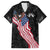 American Eagle Bowling Family Matching Tank Maxi Dress and Hawaiian Shirt with Distressed Flag and Grunge Pattern in Red White and Blue - Wonder Print Shop