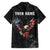 American Eagle Bowling Family Matching Tank Maxi Dress and Hawaiian Shirt with Distressed Flag and Grunge Pattern in Red White and Blue - Wonder Print Shop