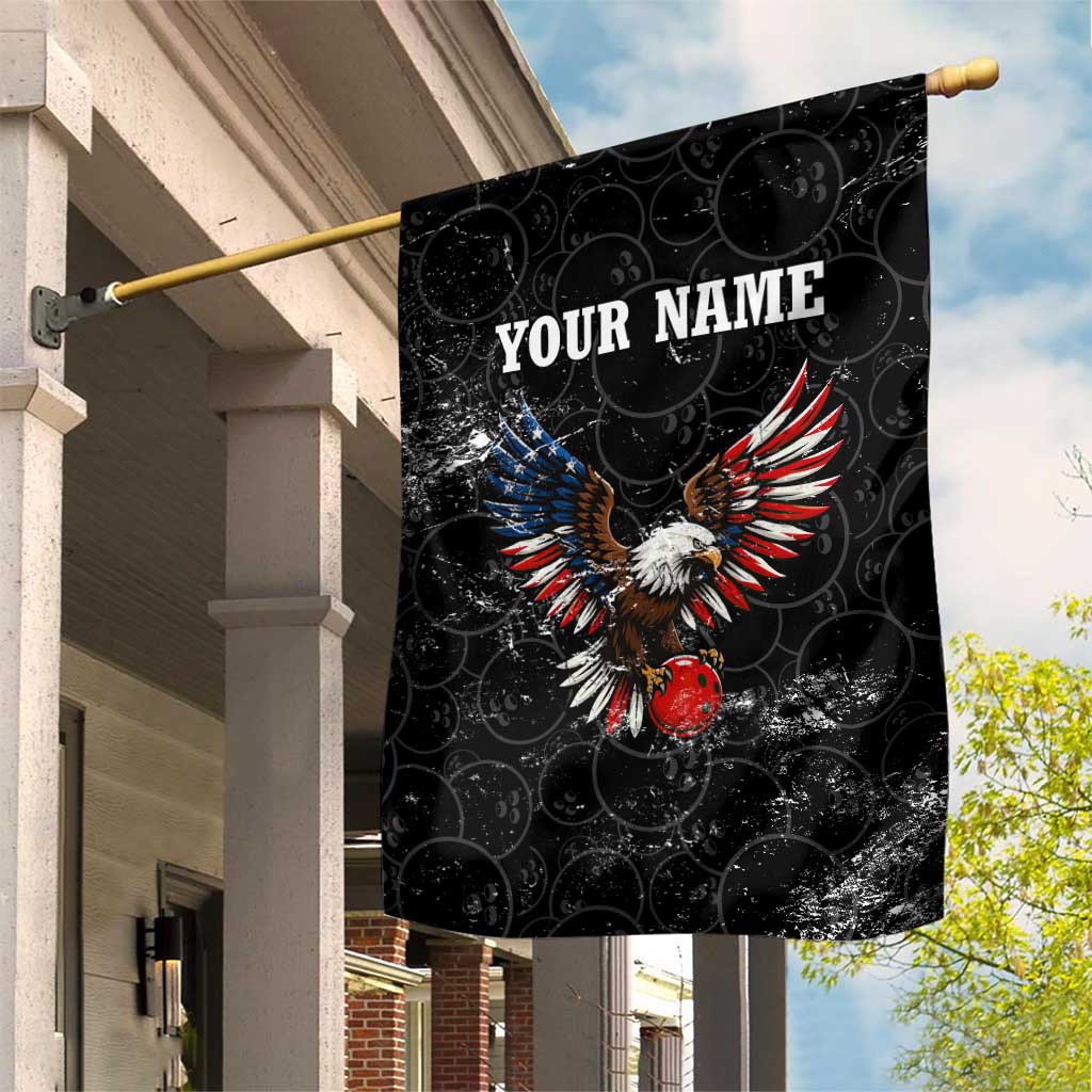 American Eagle Bowling Garden Flag with Distressed Flag and Grunge Pattern in Red White and Blue - Wonder Print Shop
