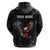 American Eagle Bowling Hoodie with Distressed Flag and Grunge Pattern in Red White and Blue - Wonder Print Shop