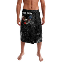 American Eagle Bowling Lavalava with Distressed Flag and Grunge Pattern in Red White and Blue - Wonder Print Shop