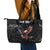American Eagle Bowling Leather Tote Bag with Distressed Flag and Grunge Pattern in Red White and Blue - Wonder Print Shop