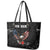 American Eagle Bowling Leather Tote Bag with Distressed Flag and Grunge Pattern in Red White and Blue - Wonder Print Shop