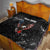 American Eagle Bowling Quilt with Distressed Flag and Grunge Pattern in Red White and Blue - Wonder Print Shop