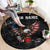 American Eagle Bowling Round Carpet with Distressed Flag and Grunge Pattern in Red White and Blue - Wonder Print Shop