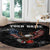 American Eagle Bowling Round Carpet with Distressed Flag and Grunge Pattern in Red White and Blue - Wonder Print Shop