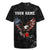 American Eagle Bowling Rugby Jersey with Distressed Flag and Grunge Pattern in Red White and Blue - Wonder Print Shop