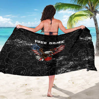 American Eagle Bowling Sarong with Distressed Flag and Grunge Pattern in Red White and Blue - Wonder Print Shop