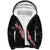 American Eagle Bowling Sherpa Hoodie with Distressed Flag and Grunge Pattern in Red White and Blue - Wonder Print Shop