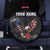 American Eagle Bowling Spare Tire Cover with Distressed Flag and Grunge Pattern in Red White and Blue - Wonder Print Shop