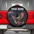 American Eagle Bowling Spare Tire Cover with Distressed Flag and Grunge Pattern in Red White and Blue - Wonder Print Shop