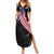 American Eagle Bowling Summer Maxi Dress with Distressed Flag and Grunge Pattern in Red White and Blue - Wonder Print Shop