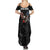 American Eagle Bowling Summer Maxi Dress with Distressed Flag and Grunge Pattern in Red White and Blue - Wonder Print Shop