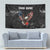 American Eagle Bowling Tapestry with Distressed Flag and Grunge Pattern in Red White and Blue - Wonder Print Shop