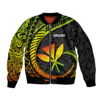 Hawaii Kanaka Maoli Bomber Jacket Polynesian Tornado Infusion Gradient - Wonder Print Shop