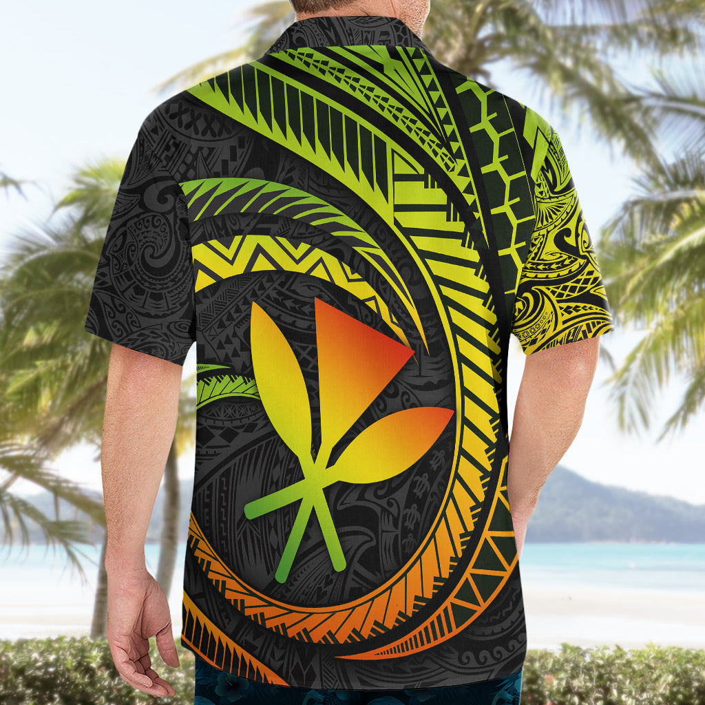 Hawaii Kanaka Maoli Hawaiian Shirt Polynesian Tornado Infusion Gradient - Wonder Print Shop