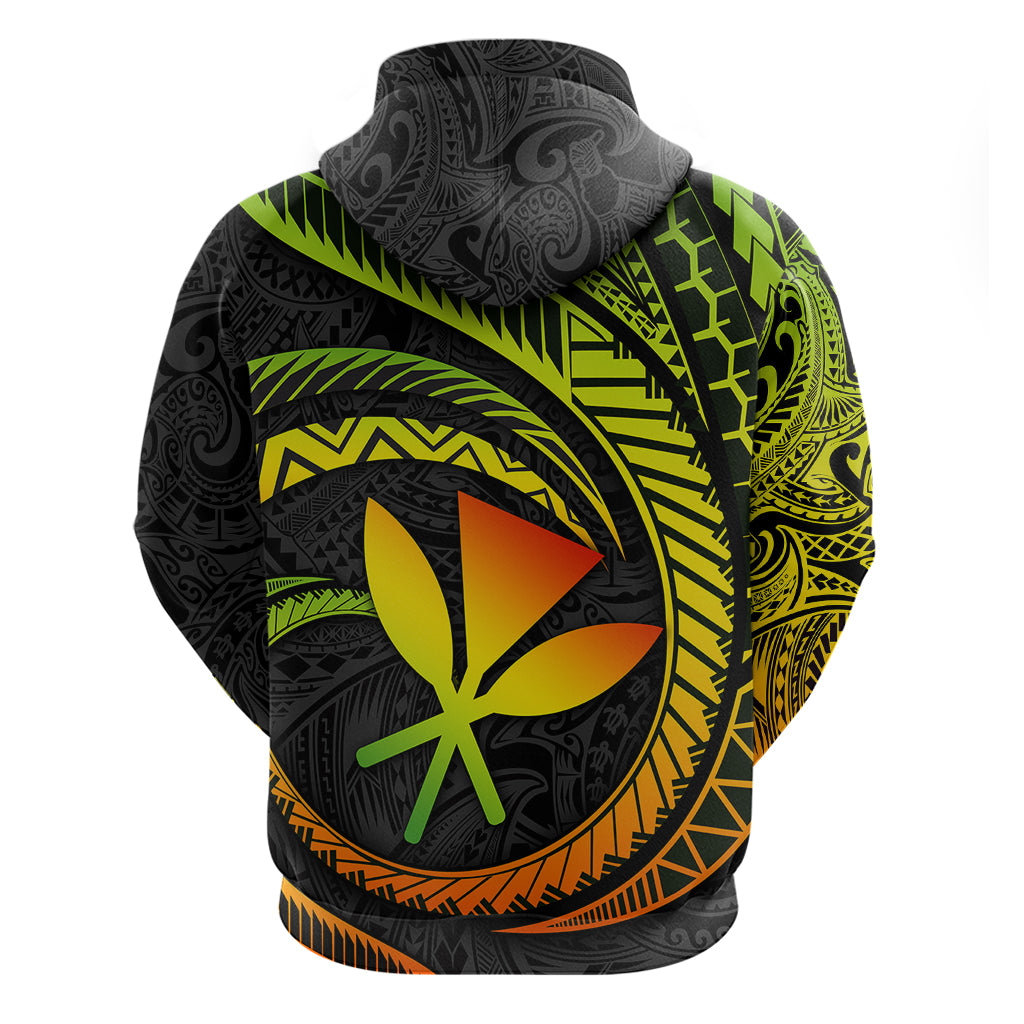 Hawaii Kanaka Maoli Hoodie Polynesian Tornado Infusion Gradient - Wonder Print Shop