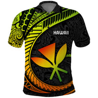 Hawaii Kanaka Maoli Polo Shirt Polynesian Tornado Infusion Gradient - Wonder Print Shop