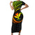 Hawaii Kanaka Maoli Short Sleeve Bodycon Dress Polynesian Tornado Infusion Gradient - Wonder Print Shop