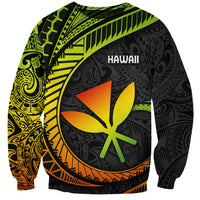 Hawaii Kanaka Maoli Sweatshirt Polynesian Tornado Infusion Gradient - Wonder Print Shop