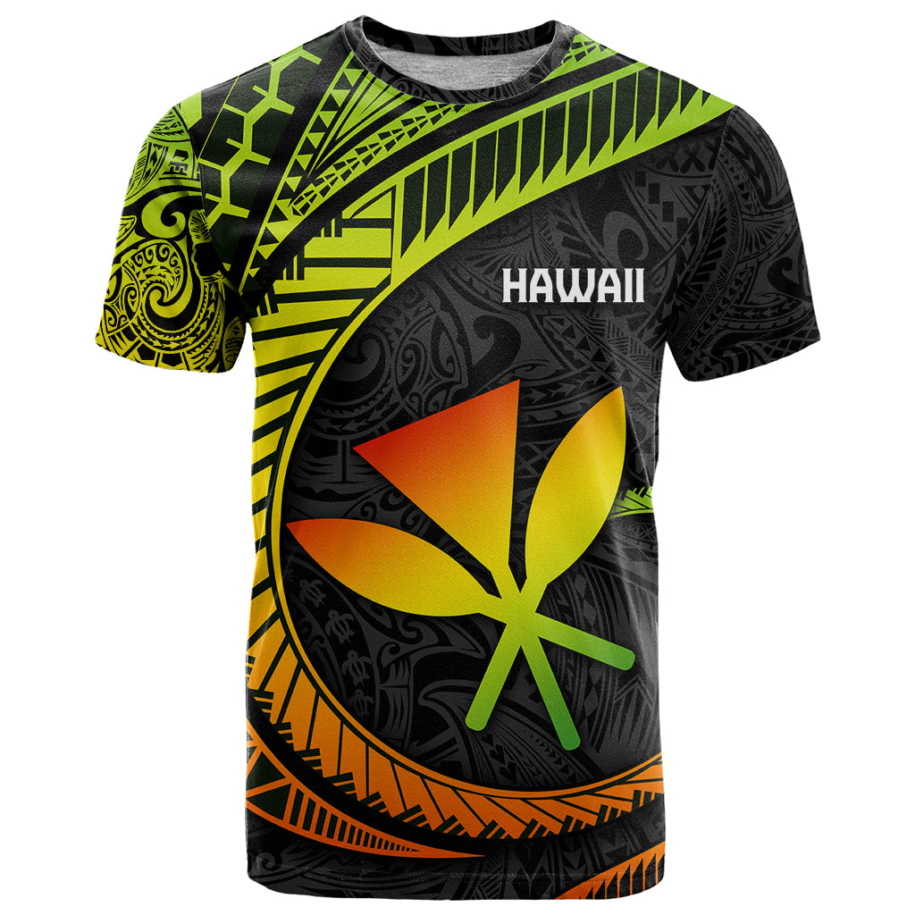 Hawaii Kanaka Maoli T Shirt Polynesian Tornado Infusion Gradient - Wonder Print Shop