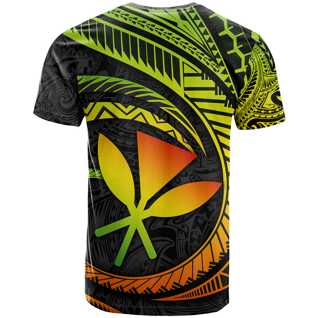 Hawaii Kanaka Maoli T Shirt Polynesian Tornado Infusion Gradient - Wonder Print Shop
