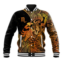Zodiac Scorpio Baseball Jacket Polynesian in Orange - Wonder Print Shop