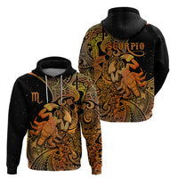 Zodiac Scorpio Hoodie Polynesian in Orange - Wonder Print Shop