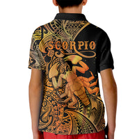 Zodiac Scorpio Kid Polo Shirt Polynesian in Orange - Wonder Print Shop