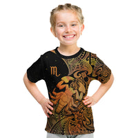Zodiac Scorpio Kid T Shirt Polynesian in Orange - Wonder Print Shop